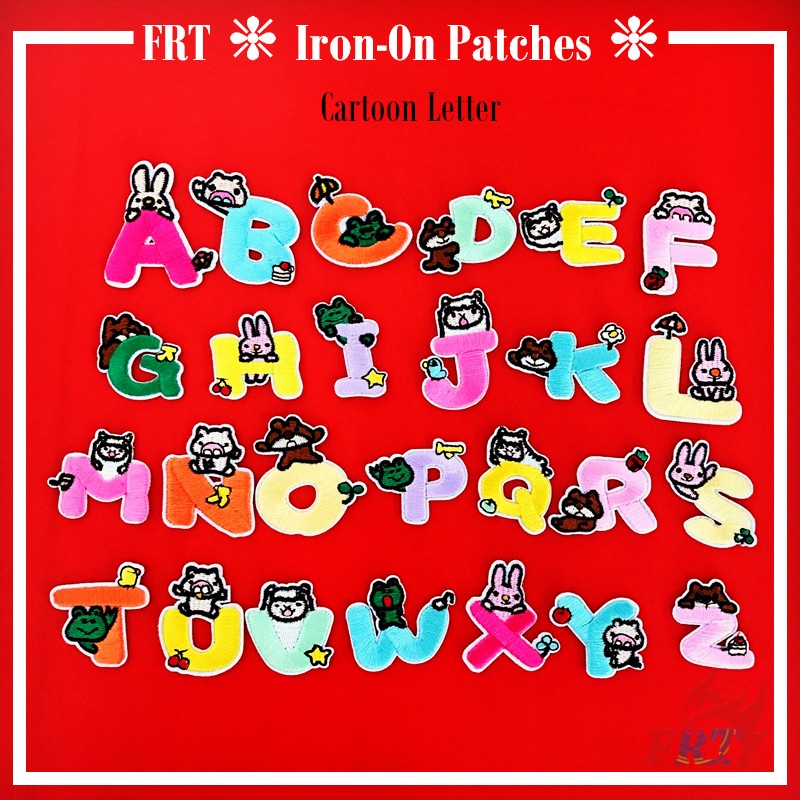 Cartoon Letter Patch 1Pc Diy Sew On Iron On Badges Patches Apparel Applique