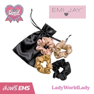 พร้อมส่ง💗EMIJAY💗SWEET DREAMS SILK SCRUNCHIE SET IN NEUTRAL