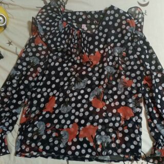 เสื้อลายดอก ผ้าชีฟอง