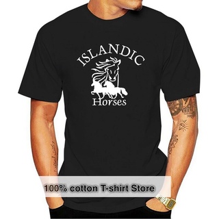 เสื้อยืดผ้าฝ้ายพรีเมี่ยม เสื้อยืด ผ้าฝ้าย พิมพ์ลายม้า Icelanders Island แฟชั่นฤดูร้อน 2022