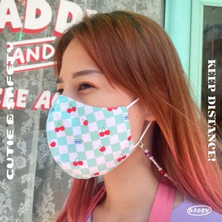 DADDY | Gingham Cherry Mask แมสผ้าลายเชอร์รี่