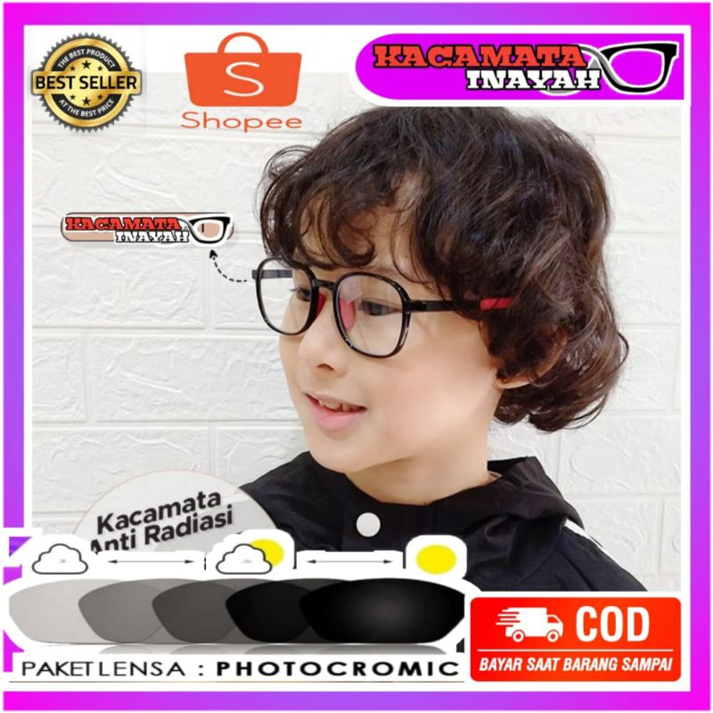 PHOTOCHROMIC ANTI-RADIATION CHILDRENS GLASSES | แก้ว MINUS CHILDRENS | BLUERAY ANTI-RADIATION GLASSE