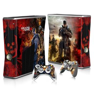 สติ๊กเกอร์ไวนิลสำหรับ Xbox 360 Slim Console + 2 Controllers-GES of War 3