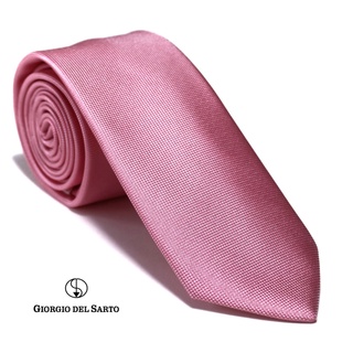 Giorgio Del Sarto Necktie Pink Fabric Texture เนคไทสีชมพูมีเท็กเจอร์