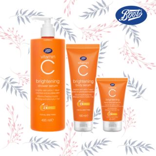 🔥ออกใหม่ล่าสุด🔥 บำรุงผิวกายวิตซีในตำนาน Boots Vitamin C  ครีมอาบน้ำ ครีมทาผิว ครีมทามือ Shower  Body  Hand&amp;Nail Serum