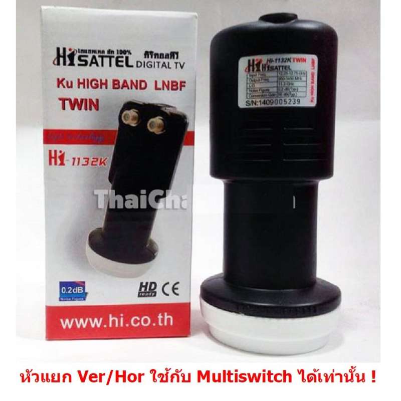 Mastersat หัว LNB Ku-Band Universal 2 output แบบ แยก Ver/Hor  9750-10600  ใช้ต่อกับ มัลติสวิทช์