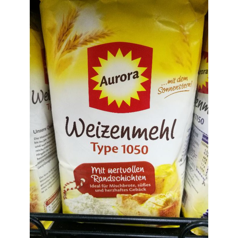 WEIZEN MEHL TYPE 1050 (AURORA) 1,000 gไวเซล มิลไทป์ 1050 แป้งสาลี (ตราออโรร่า)