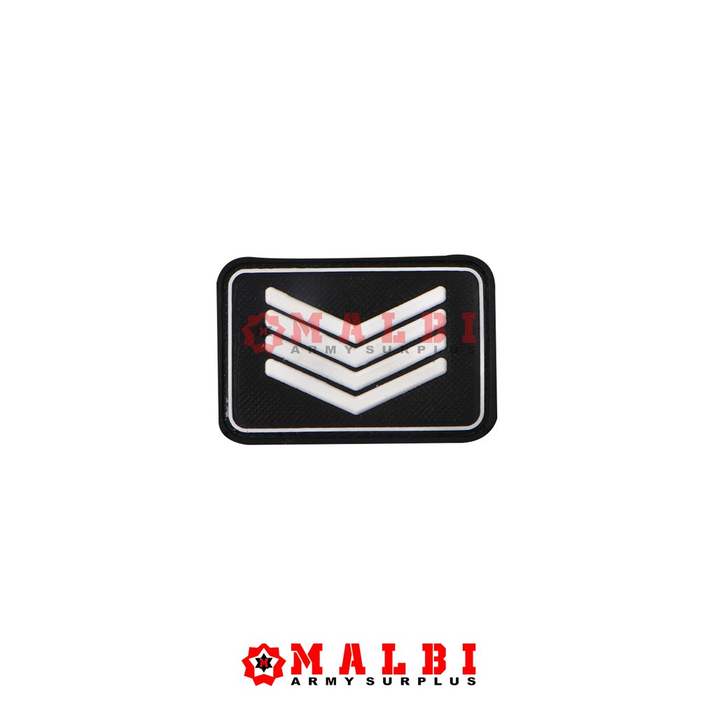 Bripka Rank Velcro Rubber Patch White Black Box