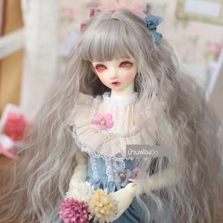 ตุ๊กตา ตุ๊กตาบาร์บ❈♠บับเบิ้ลโฮม BJD 6 คะแนน 4 3 30 ซม. 60 ตุ๊กตาวิกผม loli วิกผมหน้าม้าม้วนเส้นไหมยาวอุณหภูมิสูง