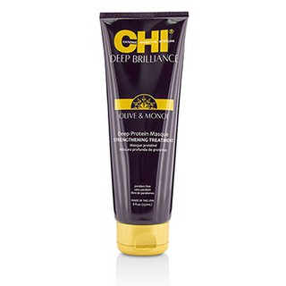 CHI  Deep Brilliance Olive &amp; Monoi Deep Protein Masque Strengthening Treatment  Size: 237ml/8oz