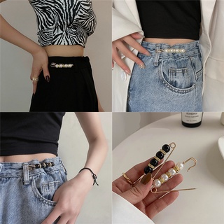 Waist Change Small Artifact Trousers Waist Adjustment Skirt Elastic Waist Pin Fixed Clothes Anti-glare Buckle Brooch Female