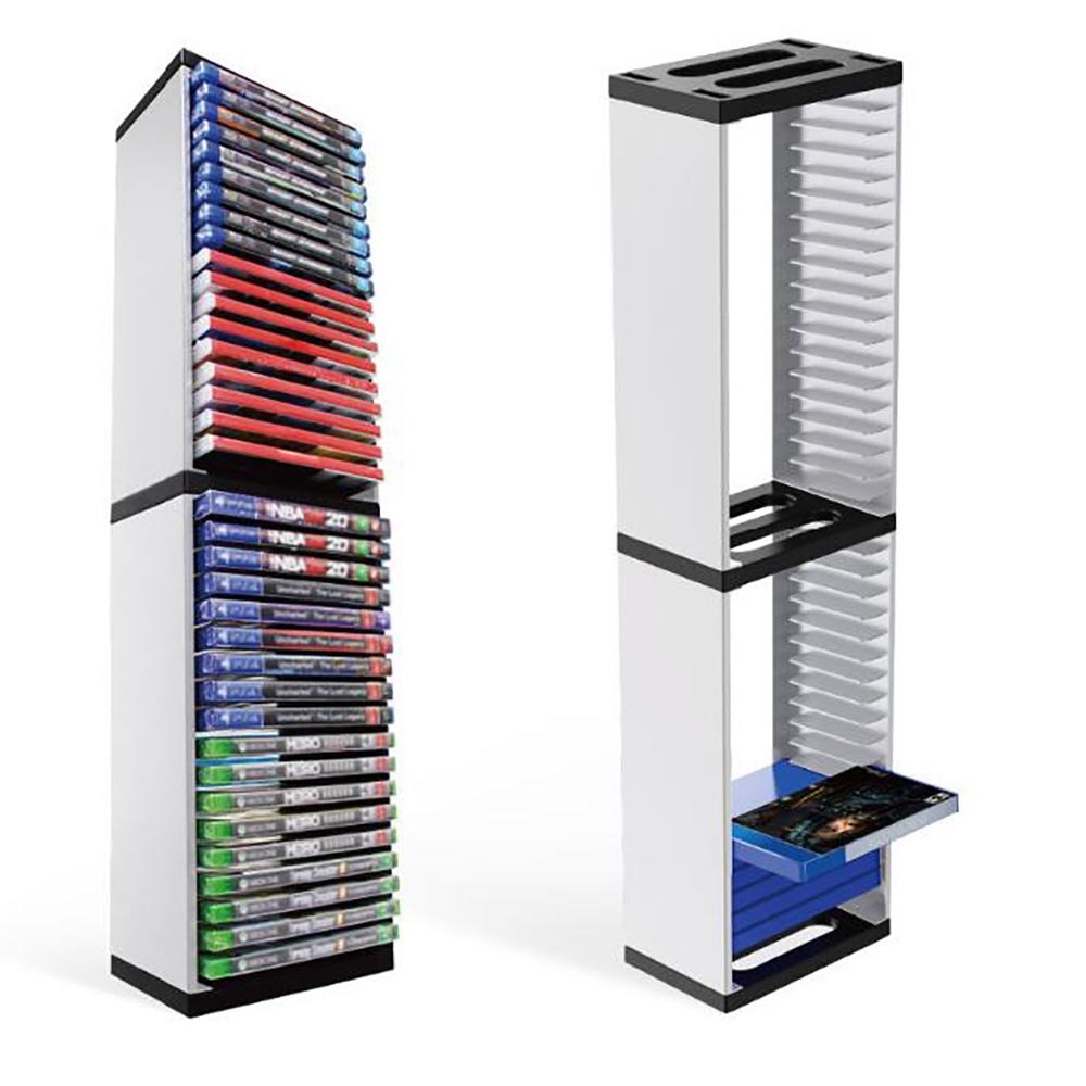 ใหม่โฮสต์เกม Disk Tower Storage Rack Store เกมแผ่นดิสก์สําหรับ PS4 PS5 สวิทช์ XboxOne Ps5 Disc Stora