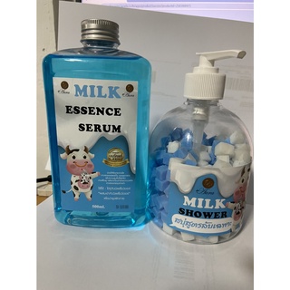 2ชิ้นตามรูปค่ะ สบู่สูตรลับเฉพาะ Milk shower ขนาด500ml อาบน้ำผิวหนุ่มชุ่มชื้น