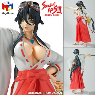 Figure งานแท้ ฟิกเกอร์ MegaHouse จากเกม Sengoku Cannon Samurai Ace Episode III ซามูไร เอซ Miko Koryori มิโกะ โคโยริ 1/8