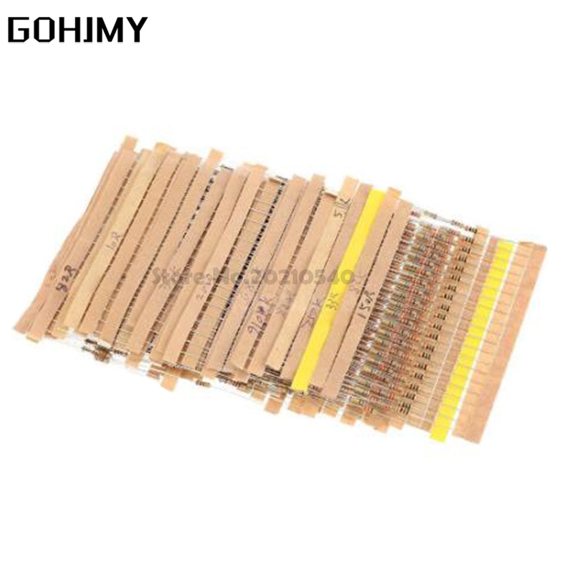 ชุดตัวต้านทาน 300PCS 1W 5% 30values ​​X 10PCS ความต้านทานฟิล์มคาร์บอน 0.1 750 โอห์ม Set