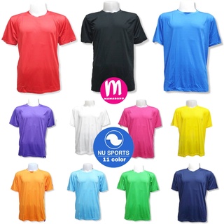 เสื้อกีฬา Nu SPORT ผ้าโพลีเอสเทอร์ 11 สี เสื้อออกกำลังกาย เสื้อยืด (SP4)