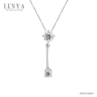 Lenya Jewelry จี้ดีไซน์น่ารักประดับเพชร DiamondLike ตัวเรือนเงินแท้ชุบทองคำขาว