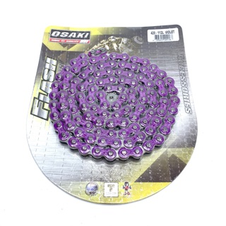 โซ่ OSAKI  FLASH 420-112L สีม่วง รหัสสินค้า OSK-0090023604