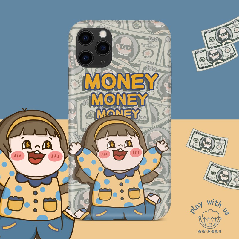 ปีใหม่ที่ร่ำรวยแอปเปิ้ล 11promax ซองโทรศัพท์มือถือต้นฉบับ 7 / 8plus USD xr เคส iphonexs รุ่นน้ำขึ้นน