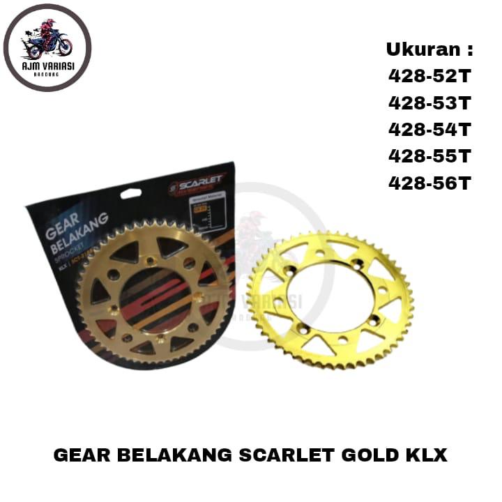 ทองเกียร์หลัง KLX 150 CRF 150 WR Scarlet 43T 44T 45T 46T 47T 48T 49T 50T 51T 52T 53T 54T 55T 56T