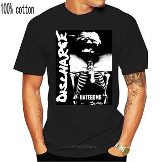 เสื้อยืดผ้าฝ้ายพิมพ์ลายแฟชั่น เสื้อยืดแขนสั้น ผ้าฝ้าย พิมพ์ลาย DISCHARGE HATE MERCH สไตล์พังก์ร็อค ร็อค ร็อค ฮาร์ดคอร์ ฤ