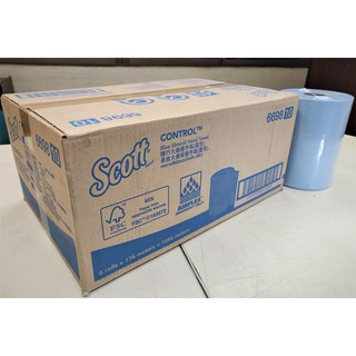 กระดาษเช็ดมือแบบม้วน Scott Hand Towels Blue AIRFLEX 176M 6698A (6 ม้วน/1 ลัง)