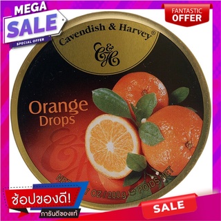 คาเวนดิสแอนด์ฮาร์วี่ย์ลูกอมรสส้ม 200กรัม Cavendis &amp; Harvey Orange Candy 200g.