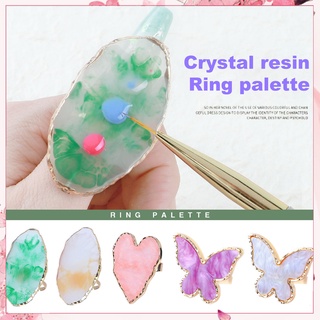 &lt;ขายส่ง&gt; จานผสมสีทาเล็บเจล เรซิน แบบเรียบ สวมใส่ได้ สําหรับตกแต่งเล็บ