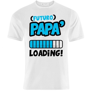 เสื้อยืดผ้าฝ้าย เสื้อยืด พิมพ์ลาย Future dad loading ของขวัญสําหรับเด็ก
