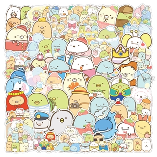 สติกเกอร์ PVC ลายการ์ตูน Sumikko Gurashi กันน้ํา สําหรับติดตกแต่งกระเป๋าเดินทาง แล็ปท็อป จํานวน 100 ชิ้น