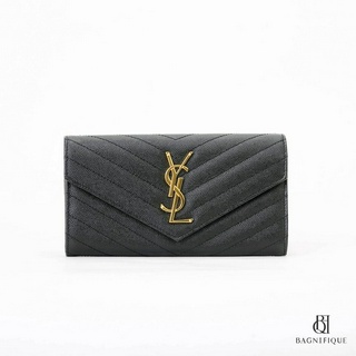 YSL SARAH LONG BLACK CHEVRON GHW