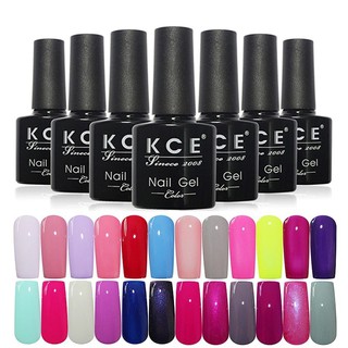 ยาทาเล็บเจล KCE  มี 100 สี ขนาด 10 ml ใช้คู่กับเครื่องอบเล็บเจล สีสวยงาม ติดทน