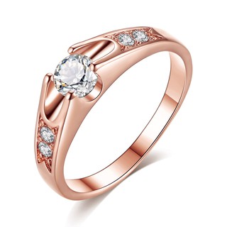 แหวนเพชรเพทายสี Rose Gold สําหรับงานแต่งงาน