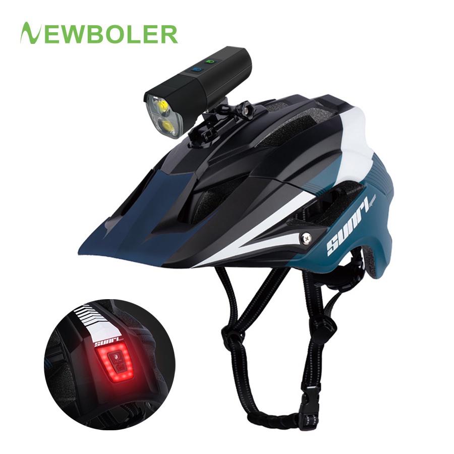 NEWBOLER LED Bicycle Helmet Light Rechargeable Cycling Helmet MTB Road