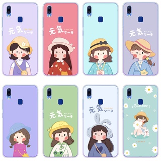 เคสซิลิโคนใส ลายการ์ตูนน่ารัก กันกระแทก สําหรับ Vivo y83 y95 y85 y66