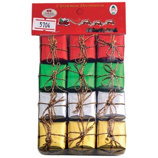 ของประดับ ของตกแต่ง ออร์นาเม้นท์ เทศกาลคริสต์มาส ของขวัญ ของฝาก (5701-01) กล่องของขวัญจตุรัส  ขนาด 1 นิ้ว