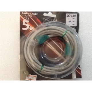 Wire MANสายสัญญาณอินเตอร์เน็ต สายแลน หัวRJ45 LAN cat 5 e UTP 26WG LC 150 3M Patch Canle