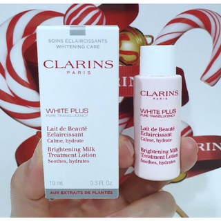 โทนเนอร์เพื่อผิวกระจ่างใส แท้💯%Clarins White Plus Brightening Milk Treatment Lotion 10ml. มีฉลากไทย