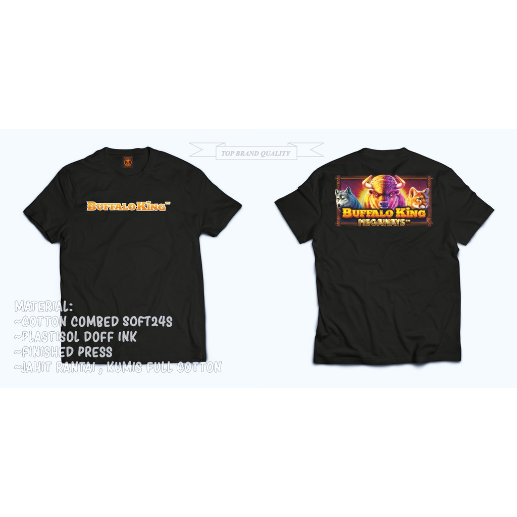 เสื้อยืดเกม BUFFALO KING SLOT ดั้งเดิมใหม่ล่าสุด