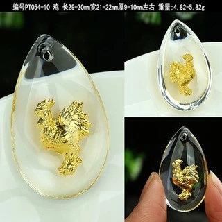 จี้คริสตัลราศี 12 ราศี 999.9 สีทอง 12 โลเก็ต