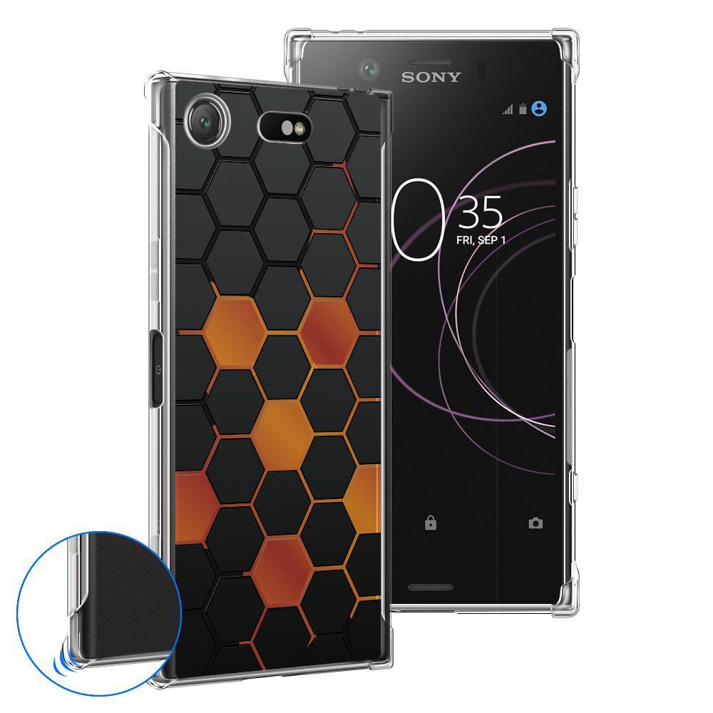 เคส สำหรับ Sony Xperia XZ1 Polygon Series 3D Anti-Shock Protection TPU Case [PG002]