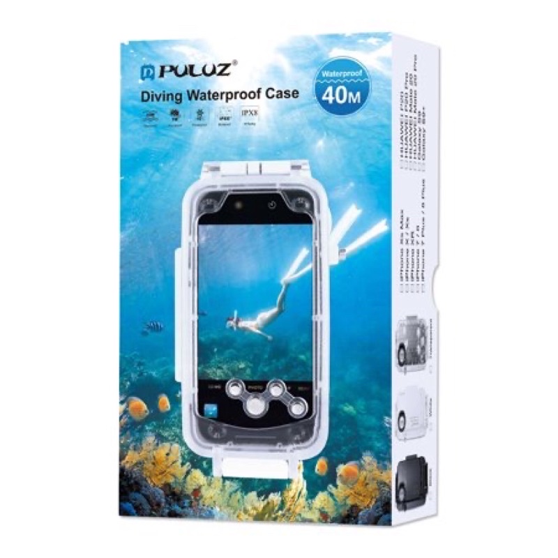 PULUZ 40m / 130ft Smartphone Waterproof Case for Huawei P20 Pro [มือสอง สภาพ 99%]