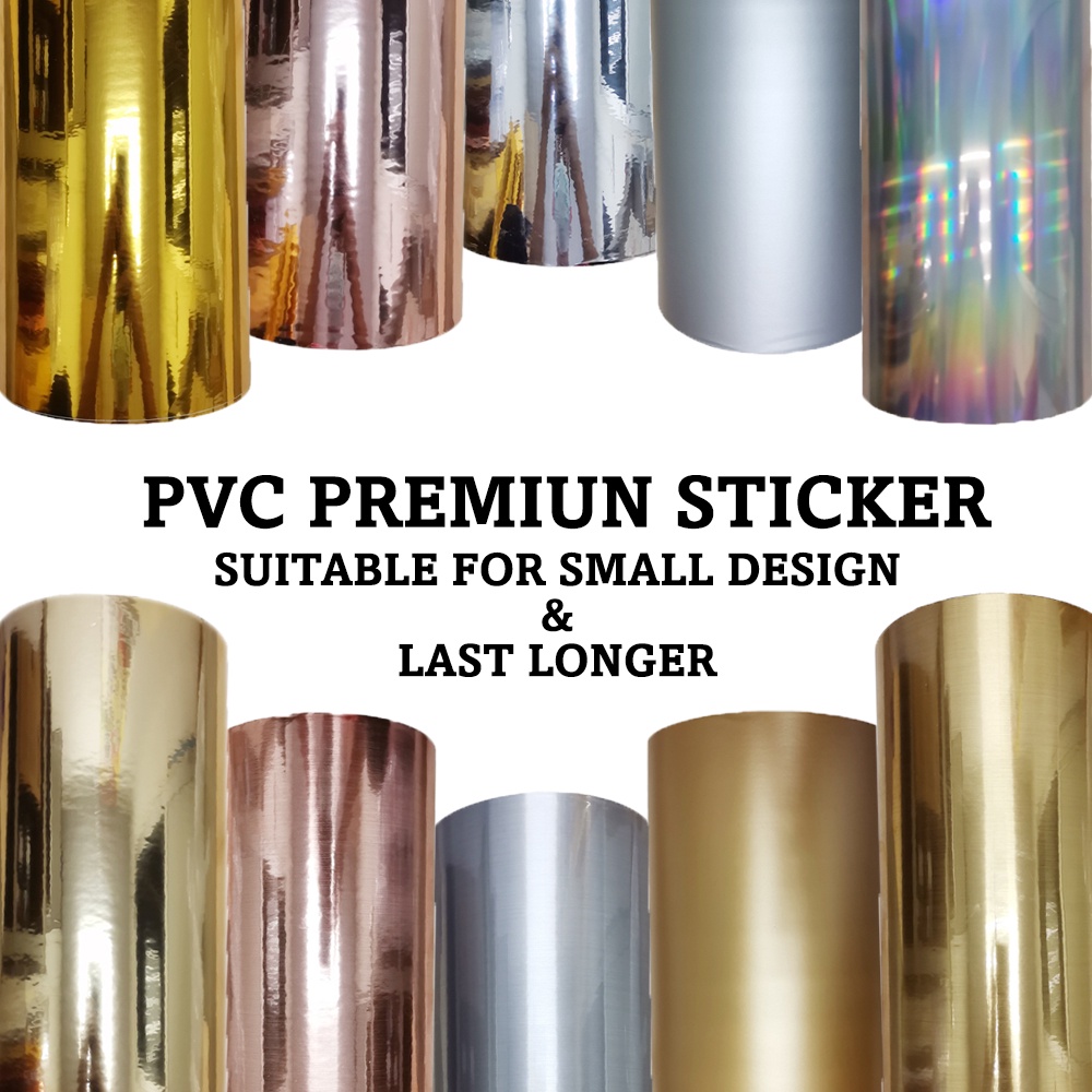PVC PREMIUM STICKER CHROME STICKER PELEKAT BELON PVC กันน้ําไวนิลสติกเกอร์รถสติกเกอร์ BALLOON สติกเก