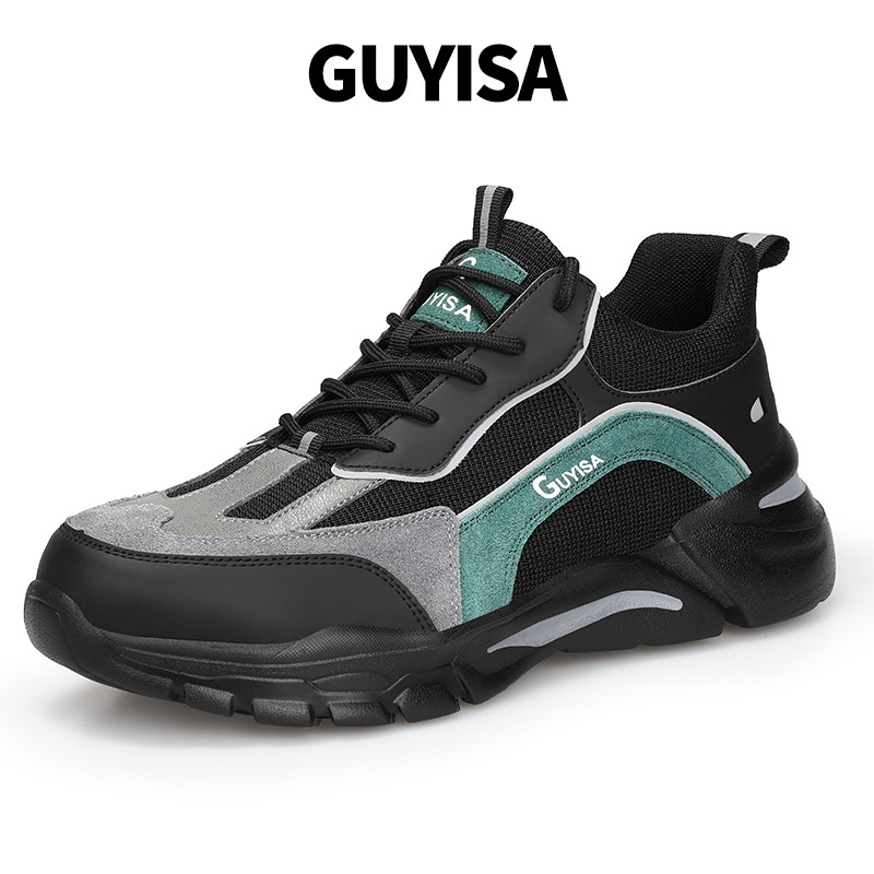 Guyisa Safety shoes รองเท้าหัวเหล็ก Super light anti-smash and anti-stab สต็อกพร้อม