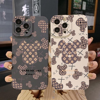 เคสโทรศัพท์มือถือ ขอบสี่เหลี่ยม ป้องกันเต็มเครื่อง ลาย Kaws หรูหรา สําหรับ OPPO A16 A15 A16E A16k A95 Reno6 Z 5G A94 A54 A74 4G A53 A76 A96 4G A12 A5S A7