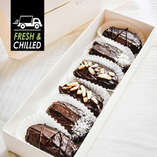 อินทผลัมจุ่มช็อคโกแลตหลากรส Assorted Dipped Dates (6 pcs) ตรา Rial Dates