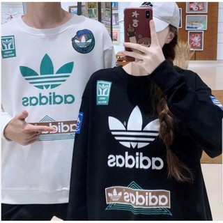 เสื้อสเวตเตอร์เเขนยาว adidas ⚡พร้อมส่ง⚡แฟชั่น ทรงหลวม ใส่เป็นเสื้อคู่หญิงชายน่ารักๆ🥰