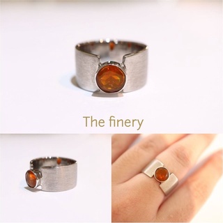 แหวนเงินแท้ 925 -พลอย fire opal