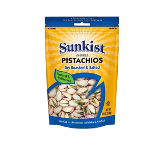 ซันคิสท์ พิสทาชิโออบเกลือ 150 ก. Sunkist Dry Roasted & Salted Pistachios 150 g.