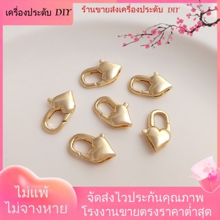 💖เครื่องประดับDIYขายส่ง💖สร้อยคอโซ่ ชุบทอง 14k จี้รูปหัวใจ เครื่องประดับแฮนด์เมด DIY[หัวเข็มขัดเชื่อมต่อ/หัวเข็มขัดคลิป/สร้อยข้อมือ/สร้อยคอ]